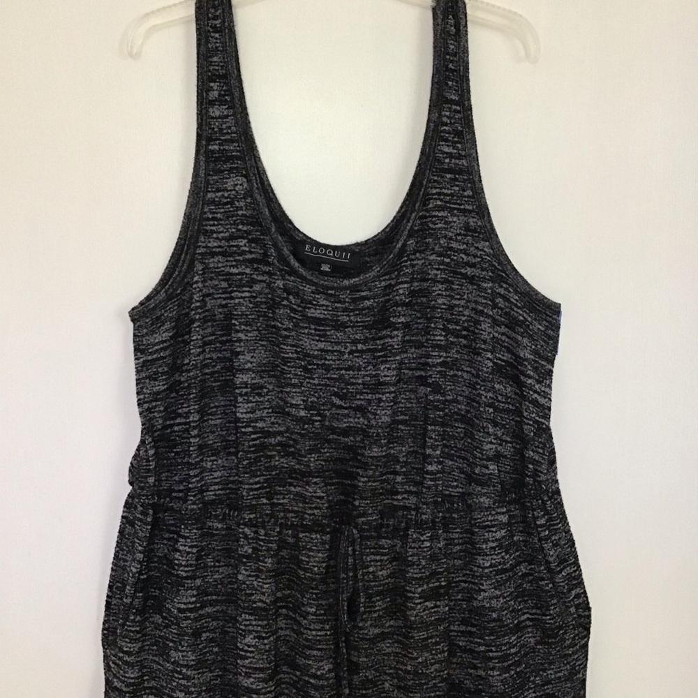 Eloquii Heathered Black Jumpsuit